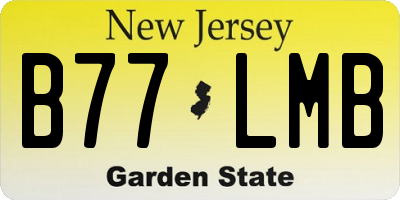 NJ license plate B77LMB
