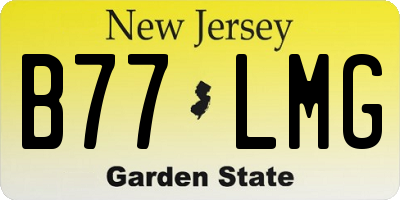 NJ license plate B77LMG