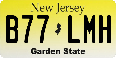 NJ license plate B77LMH