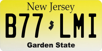 NJ license plate B77LMI