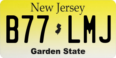 NJ license plate B77LMJ