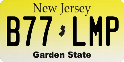 NJ license plate B77LMP
