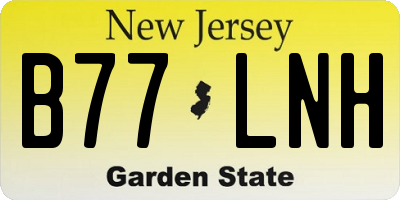NJ license plate B77LNH