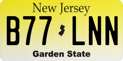 NJ license plate B77LNN