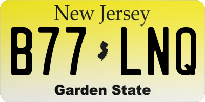 NJ license plate B77LNQ