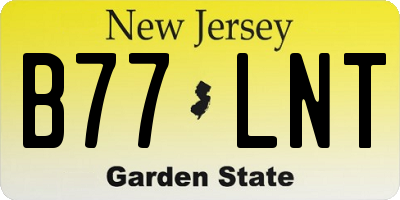 NJ license plate B77LNT