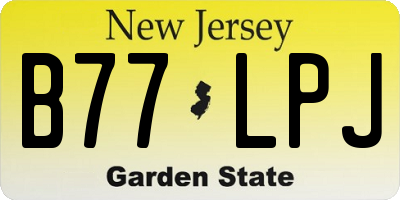 NJ license plate B77LPJ
