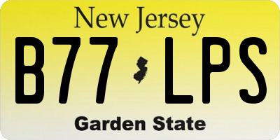 NJ license plate B77LPS