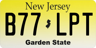 NJ license plate B77LPT