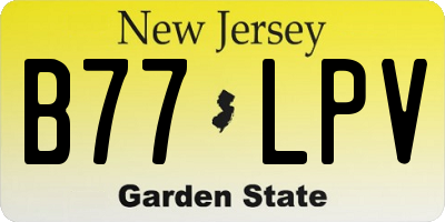 NJ license plate B77LPV