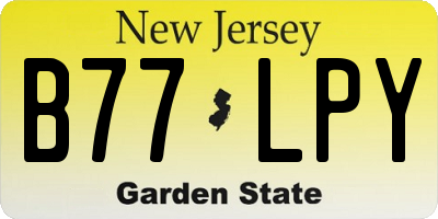 NJ license plate B77LPY