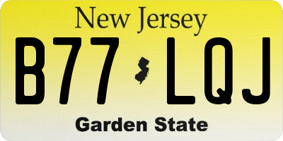 NJ license plate B77LQJ