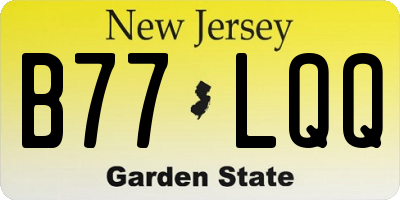 NJ license plate B77LQQ