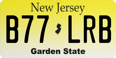 NJ license plate B77LRB