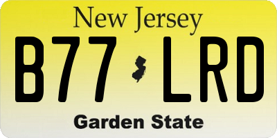 NJ license plate B77LRD