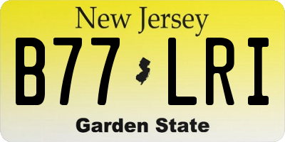 NJ license plate B77LRI