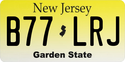 NJ license plate B77LRJ