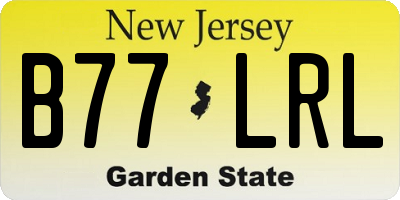 NJ license plate B77LRL