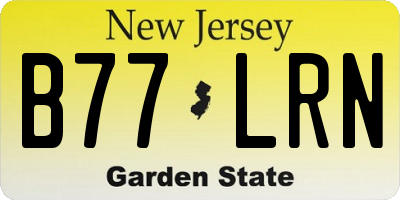 NJ license plate B77LRN