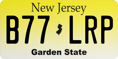 NJ license plate B77LRP