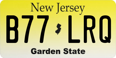 NJ license plate B77LRQ
