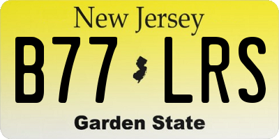 NJ license plate B77LRS