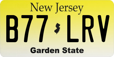 NJ license plate B77LRV