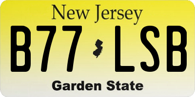 NJ license plate B77LSB