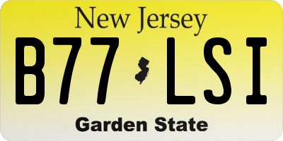NJ license plate B77LSI