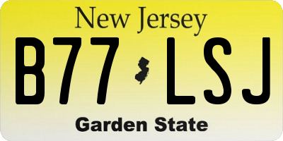 NJ license plate B77LSJ