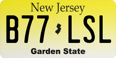 NJ license plate B77LSL