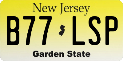 NJ license plate B77LSP