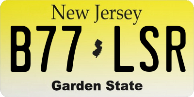 NJ license plate B77LSR