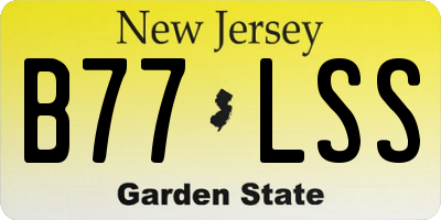 NJ license plate B77LSS
