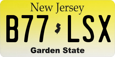 NJ license plate B77LSX