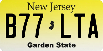 NJ license plate B77LTA