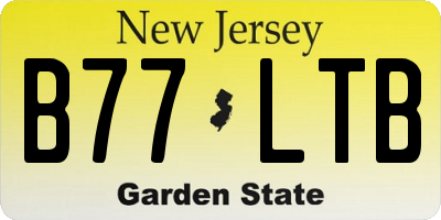 NJ license plate B77LTB