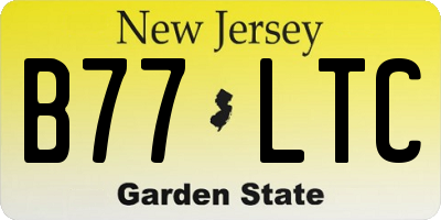 NJ license plate B77LTC