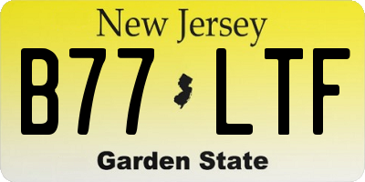 NJ license plate B77LTF