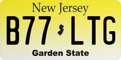 NJ license plate B77LTG