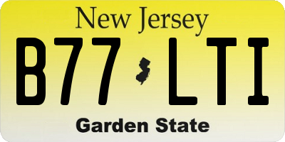 NJ license plate B77LTI