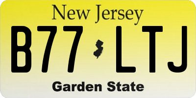 NJ license plate B77LTJ