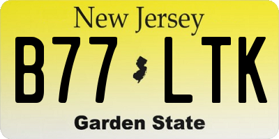 NJ license plate B77LTK