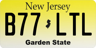 NJ license plate B77LTL