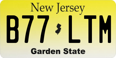 NJ license plate B77LTM