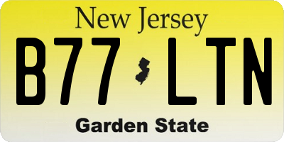 NJ license plate B77LTN