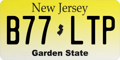 NJ license plate B77LTP