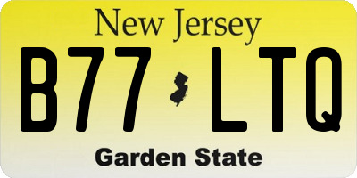 NJ license plate B77LTQ