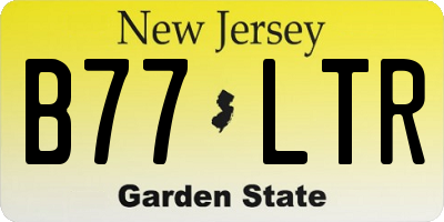 NJ license plate B77LTR
