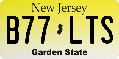 NJ license plate B77LTS